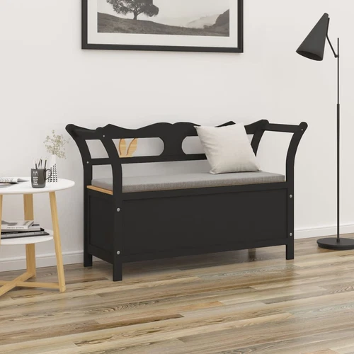 Banco madera maciza de abeto negro 107x45x75,5 cm - Imagen 1 de 9