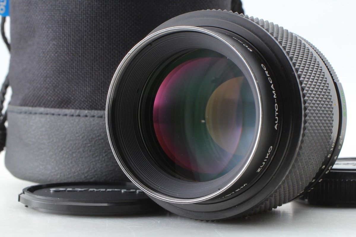 Top MINT w/Case ] Olympus OM Zuiko Auto-Macro 90mm f2 Prime MF 