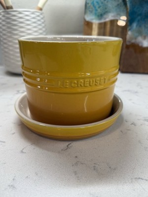 Le Creuset Planter Flower Pot Nectar Yellow Stoneware