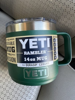 🔥YETI Rambler Ceramic Mug 14oz Stackable DURASIP CERAMIC 🌲BLACK