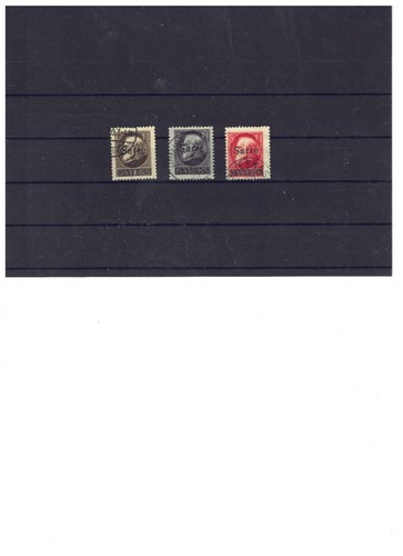 Deutsche Abstimmungsgebiete, Saargebiet Nr. 27b, 28b, 29, signiert ...