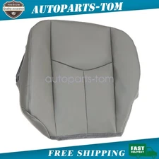 Driver Bottom Leather Seat Cover Gray For 03-06 Chevy Silverado Tahoe Suburban
