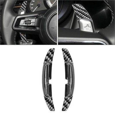 Black Steering Wheel Shift Paddle Extension For Porsche Macan 911 Panamera