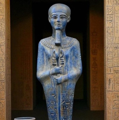 A RARE EGYPTIAN ARTIFACTS OF AUTHENTIC PHARAONIC STATUE OF EGYPTIAN GOD PTAH BC