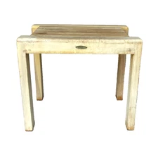 Vintage BROYHILL Handmade Wooden Bench Stool Rustic Country~ Nice!