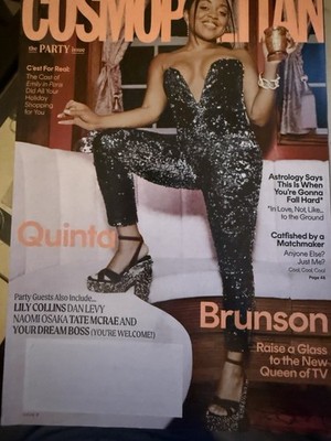 COSMOPOLITAN MAGAZINE - the 2022 Party Issue - Quinta Brunson - New Queen of TV