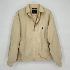 Vintage 90s Nautica Beige Harrington Jacket Men s XL Sailboat Logo Zip-Up