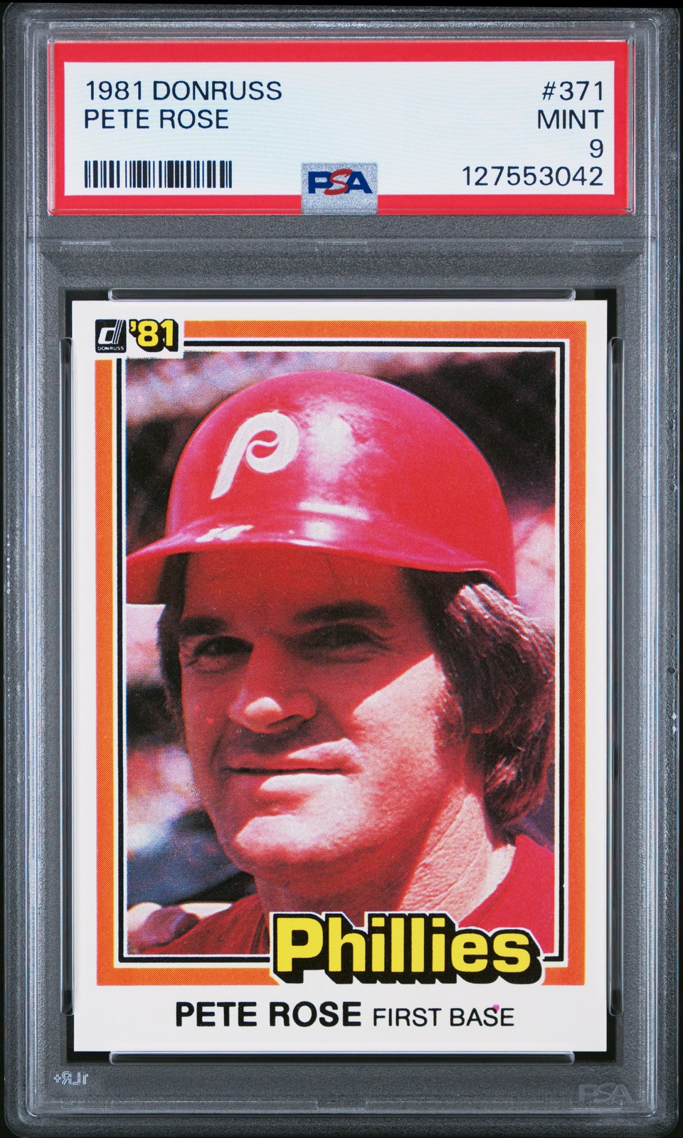 1981 DONRUSS #371 PETE ROSE PSA 9