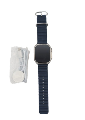 Apple Watch Ultra 2 Natural Titanium Case with Blue Ocean Band - READ
