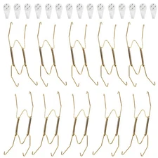 10 PCS Wire Plate Hangers, 8 Inch Plate Holders for The Wall and 15 Pack Wall