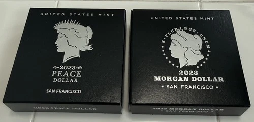 2023 S Morgan & 2023 S Peace Proof Dollars In OGP With COA