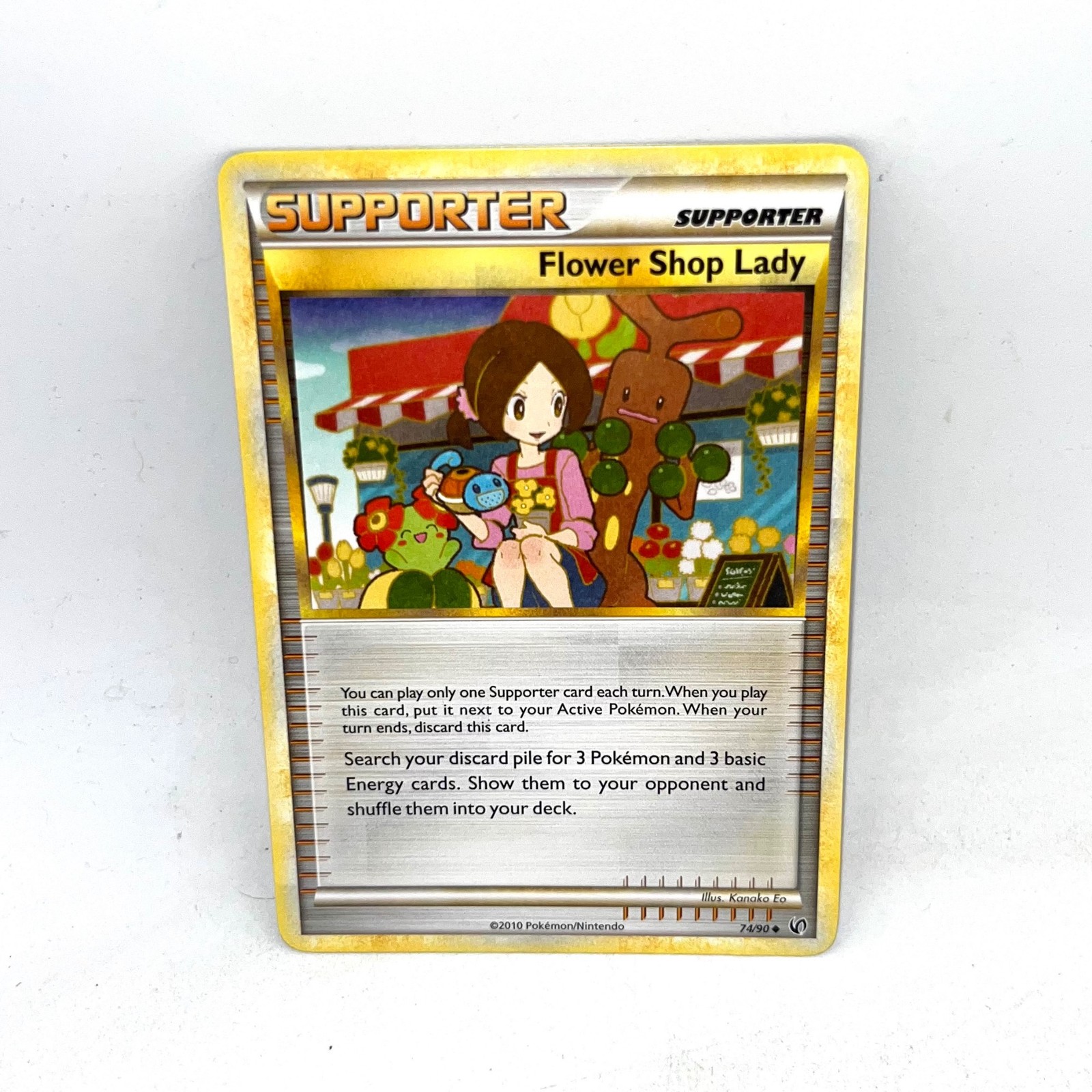 Flower Shop Lady 74/90 Uncommon HGSS Undaunted Pokemon Lightly Played