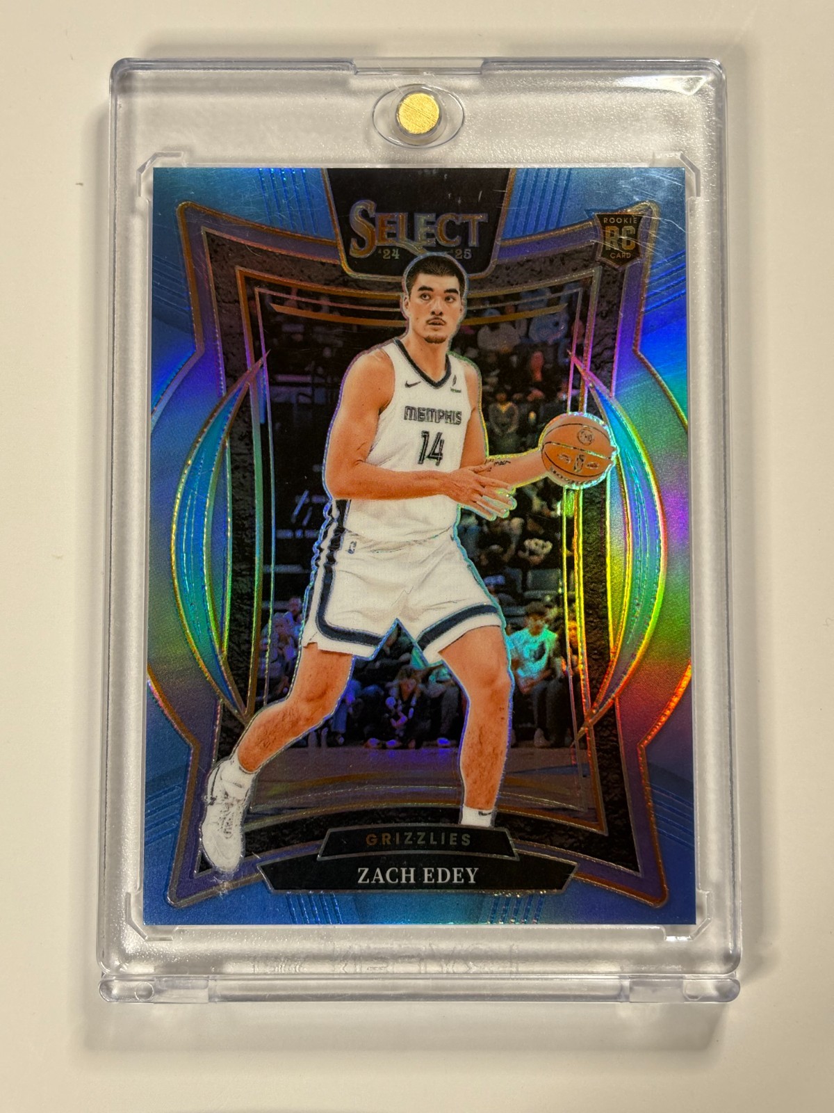 2024-25 Panini Select - Concourse Zach Edey #98 Light Blue Prizm /299 (RC)