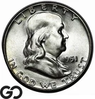 1951 Franklin Half Dollar, Gorgeous Superb Gem BU++