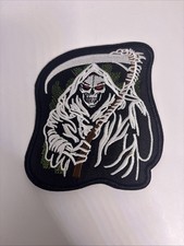 Grim Reaper Horror Death with sickle iron on Embroidered 4 1/2" Patch 4 