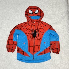 Disney Marvel Spider-Man Costume Hooded Coat Jacket Windbreaker Kids Size 5/6