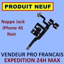   Flat Flex Jack And Volume Buttons Vibration For IPHONE 4S Black   New