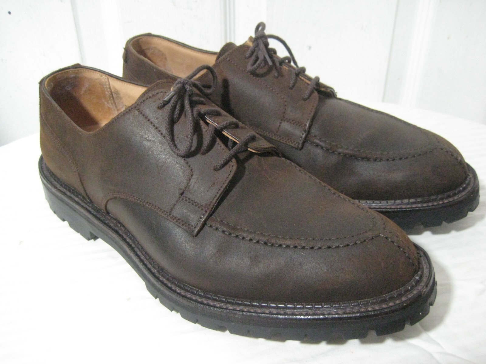 SAOLA CROCKETT & JONES Denver marrone scuro scarpe scamosciate ruvide da uomo taglia UK 7 5 E