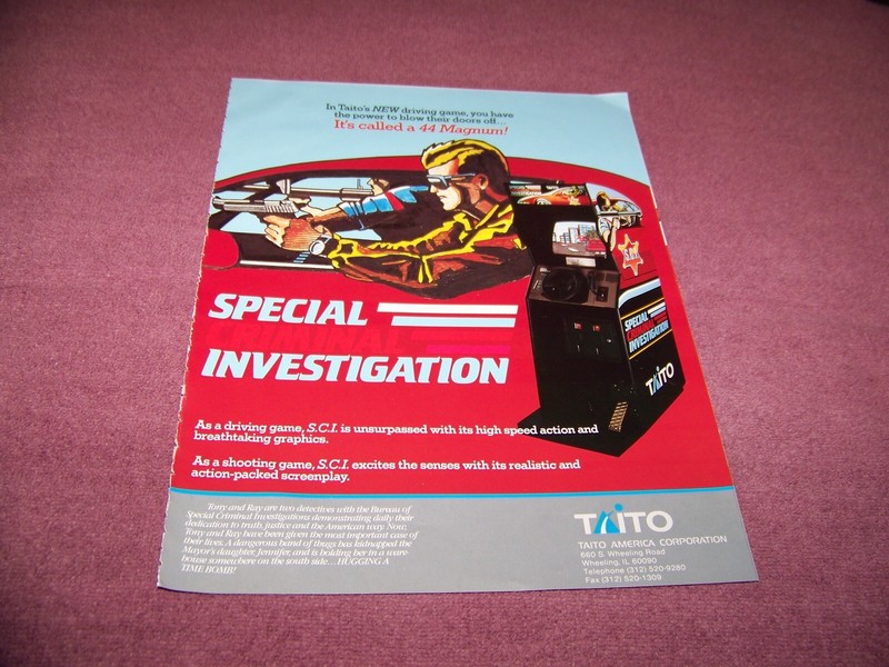 Vintage Arcade Game Ad 1989 Special Criminal Investigation by TAITO