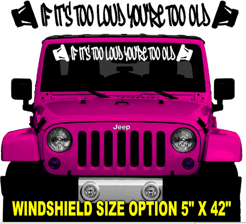 IF IT'S TOO LOUD YOU'RE TOO OLD BASS HEAD CAR CALCOMANÍA DE AUDIO SUBWOOFER AMPLIFICADOR - Imagen 6 de 7