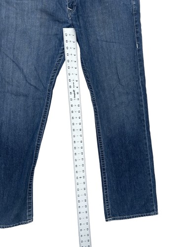 True Religion Basic Straight Jeans 40x32 Medium Wash Flap Pockets Denim - Picture 9 of 11