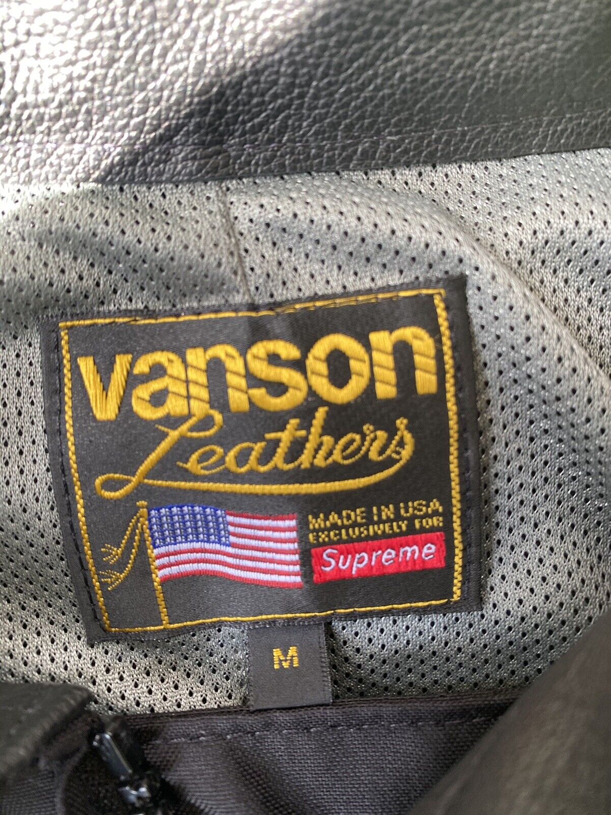 Supreme Vanson Leathers Cordura Mesh Jacket Black