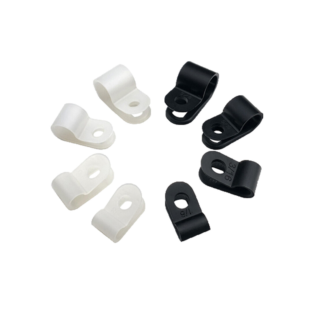Nylon Plastic P Clips - High Quality Fasteners for Cable & Tubing Black ...