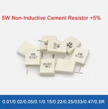 5W Non Inductive Vertical Cement Resistor ±5% Value 0.01-0.5Ohm Ceramic Resistor