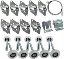 Premium Garage Door Roller/Hinge/Top Bracket/Wire Rope Kit for 7' Height Doors