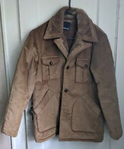 Vintage 80s American Jac USA Camel Brown Collared Faux Fur Lined Jacket ...