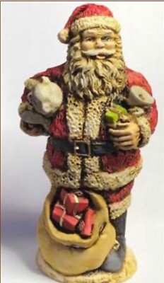 Harmony Kingdom Artst Neil Eyre Designs 7  Christmas Santa toy bag teddy bear 