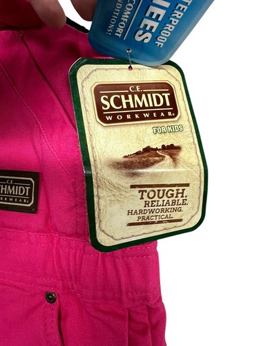 C.E. Schmidt Workwear Girls Small Hot Pink Overalls Coveralls Snow Insulted - Picture 6 of 11