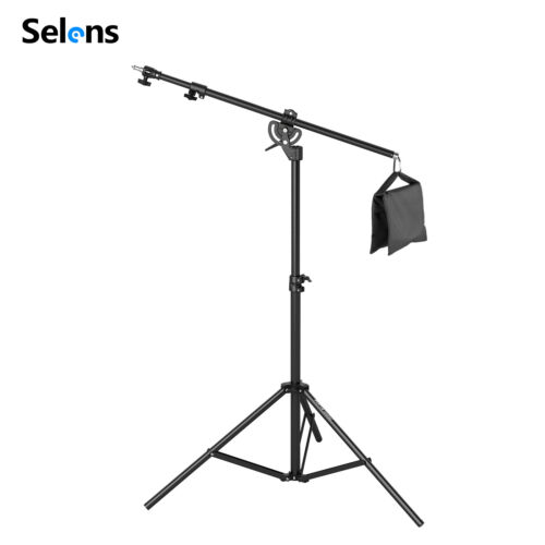 Selens 2.8M Light Stand Air Cushion Swivel Boom Arm Studio Aluminum Alloy - Afbeelding 1 van 20