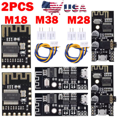 2x MH-MX18 Bluetooth MP3 Wireless Audio Receiver Module Lossless Decoder Boards