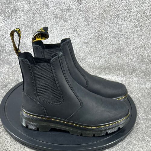 Dr. Martens Chelsea Boots Womens Size 8 US Embury Soft Toe Black Leather