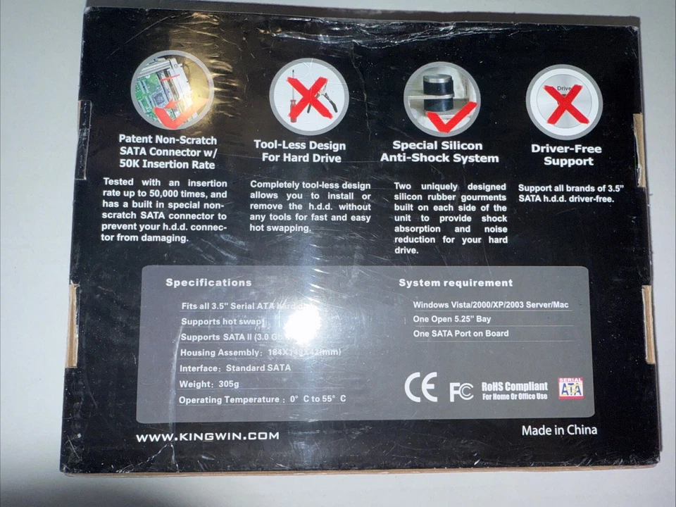 Kingwin 3.5" Internal tray less Hot Swap Racks NWB - Image 2 of 2