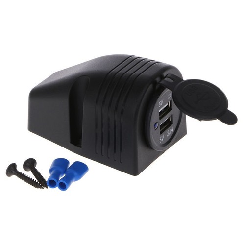12V Charger Socket Panel Dual USB Car Charger Power Outlet Splitter Adapter - Zdjęcie 2 z 11