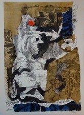 Antoni CLAVE: The Treasurer, Original Lithograph Signed