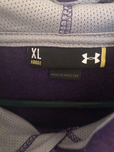 Under Armour Loose Fit Purple SRCC Pullover Hoodie Men's XL - Picture 2 of 3
