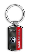 VAUXHALL LOGO CAR OBLONG CHROME KEYRING - Corsa Astra Zafira SRi