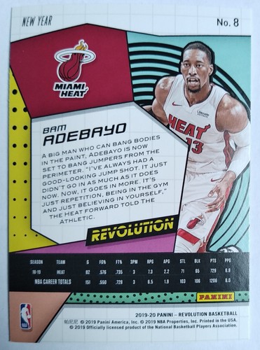 BAM ADEBAYO 8 PANINI REVOLUTION CHINESE NEW YEAR 2019-20 - Picture 2 of 2