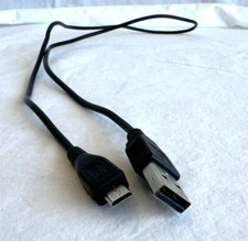 USB-A Male to USB Micro-B Male Data Charger Cable Cord Black 30 inches