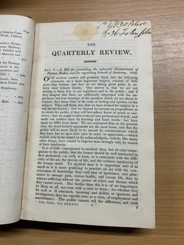 Raro 1830 The Quarterly Review " Vol 42 Jan & Marzo 1830 Antico Libro (P4) Ab - Picture 8 of 15