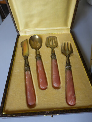 Service à mignardises bicolore Art nouveau 5dc22 - Arts de la table
