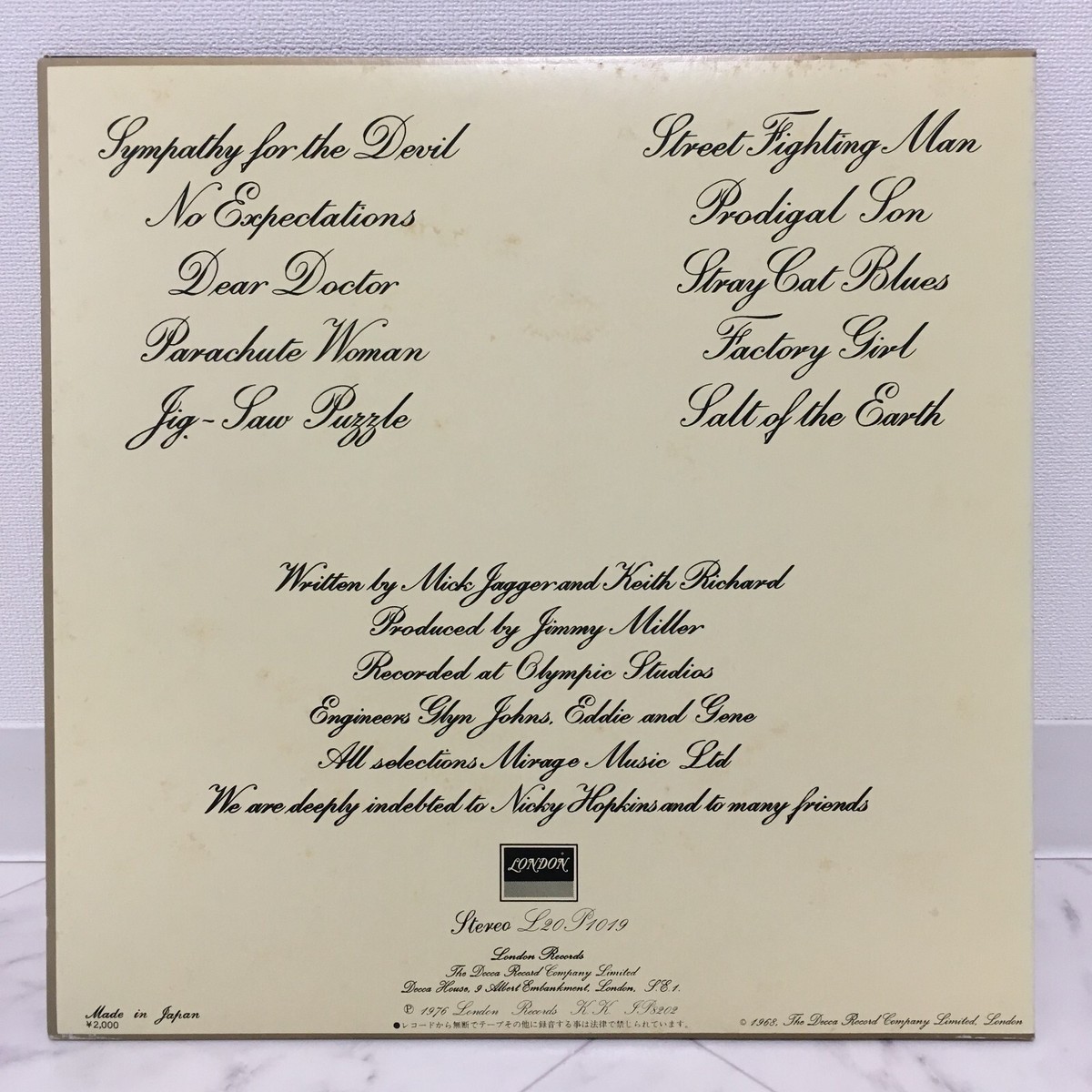 洋楽 the rolling stones / beggars banquet LP The Rolling Stones Beggars Banquet LP - ABKCO Music and