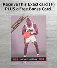MICHAEL JORDAN 1992 Ballstreet USA Deam Team Exact Card (F) Plus FREE Bonus card