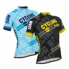 FDX Men Cycling Jersey Half Sleeve Top Cycle Racing Team Breathable Biking Shirt