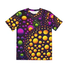 All Over Print T Shirt Unisex Adult Psychedelic Polka Dots Colorful Retro Funky