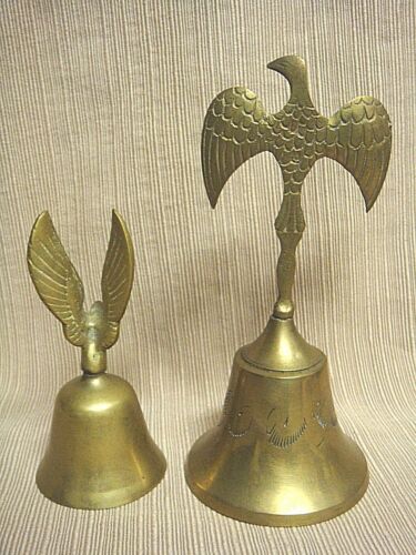 2 ALTE ADLER MESSINGGLOCKEN - Bild 3 von 12