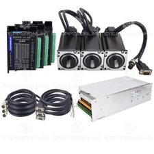 3 Axis Nema 24 4Nm 566.56oz.in Closed Loop Stepper motor driver w/ Power Supply